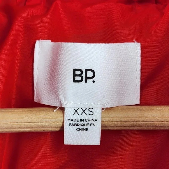 BP Nordstrom Puffer‎ Warm Oversized Long Sleeve Jacket in Red Goji Size XXS NWT - Picture 7 of 11